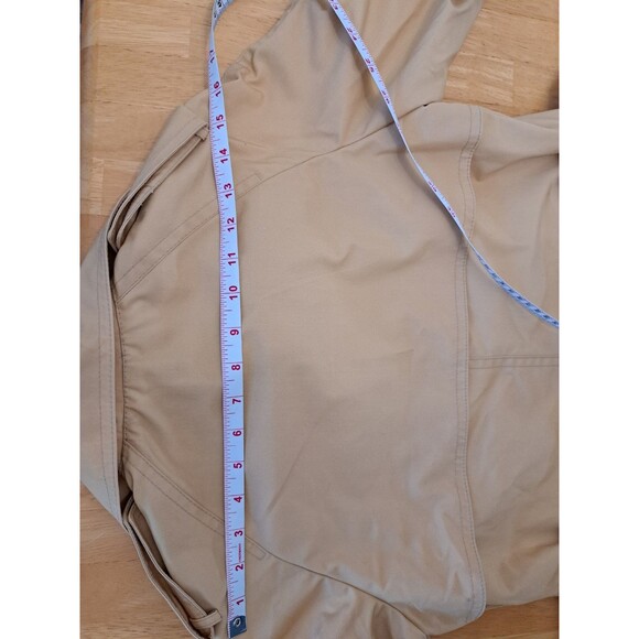VTG Jackie Stuart Khaki Trench Coat Belted Pockets Size 9/10 Made in Yugoslavia - Picture 6 of 8